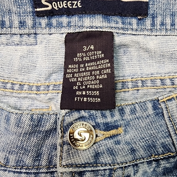 Vintage 90s Y2K   Squeeze Acid Wash Denim Skirt By Stephen Hardy  Size 3 / 4 - Picture 6 of 10